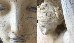 Sabrina, 230-Year-Old statue is graffitied in England