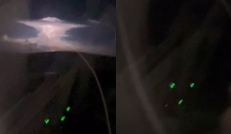 Woman stunned after spotting 'UFO' during flight from New York