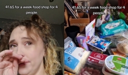 Mum breaks down in tears after a stranger pays in her shop