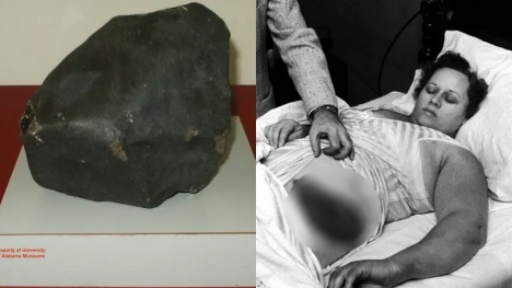 American woman known to be the first person hit by meteorite and lived through encounter