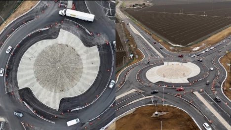 US first-ever roundabout officially opens leaving people baffling over its design