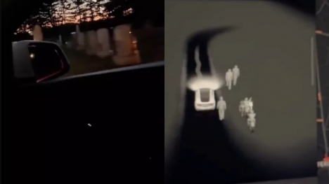 Driver stunned after spotting 'ghosts' on Tesla screen in graveyard
