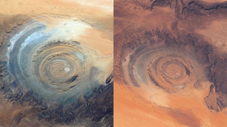Experts amazed at eye of Sahara with its mysterious structure stare into space