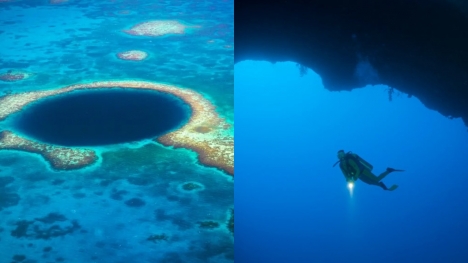 Divers stunned after spotting scariest things at the bottom of Great Blue Hole