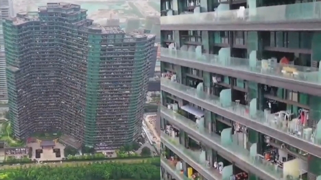 20,000 residents live isolated in 'dystopian' apartments where they never need to go outside