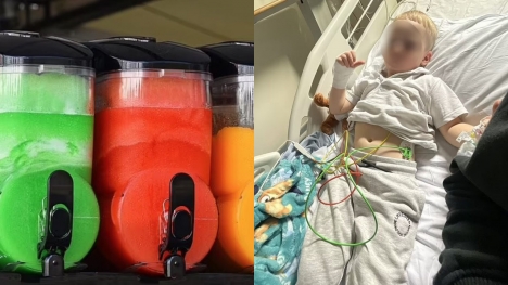 Two infants almost lost their lives after drinking iced slushy