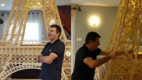 Man who built 23 ft Eiffel Tower with 700,000 matches rejected by Guinness World Records