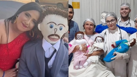 Woman married to rag doll reveals 'strange' pregnancy journey