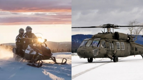 Man sues government for $9,500,000 after crashing his snowmobile into Black Hawk helicopter