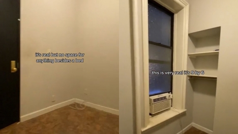 Tiny 54-square-foot apartment caused furious after being listed for $1,200 a month but has no bathroom or running water