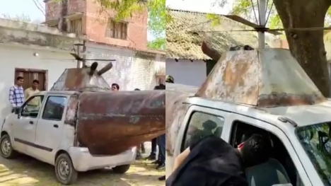 Man left people stunned after transforming his car into a helicopter