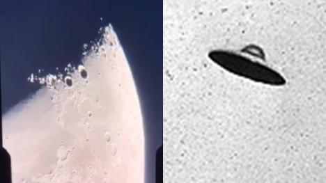 UFO was spotted flying across the moon leaving an astronomer extremely baffled