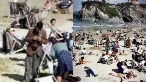 'Time traveler' has been spotted in 1940s beach photo leaving people in awe