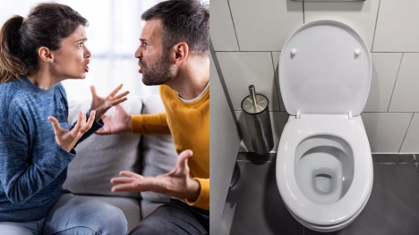 Woman stunned after spotting ex-boyfriend stole her toilet during their breakup