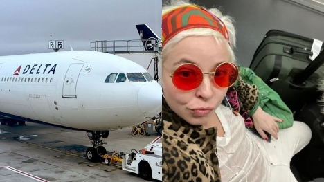 Female DJ accuses Delta Airlines of humiliating her for not wearing bra during a flight