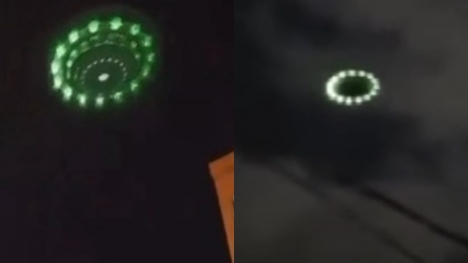 Residents stunned after spotting obvious UFO flying around the city