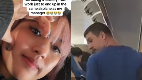 Woman embarrassed as boss catches her on same flight after sick leave request