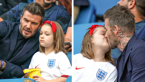 David Beckham explains controversy about his affectionate kiss with 11-year-old daughter