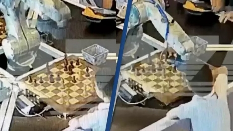 Seven-year-old boy's finger was broken by a chess playing robot during match