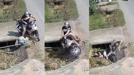 Young man hits pile of garbage and encounters an even more stunning outcome