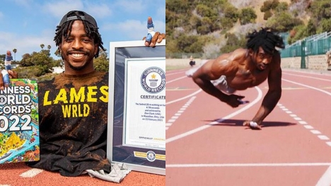The guy who set the Guinness World Record for the fastest hand-running in the world