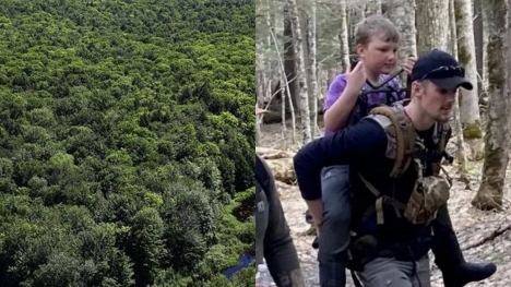 8-year-old boy miraculously survived two days in the forest by eating snow