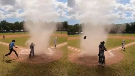  Florida umpire rescues 7-year-old engulfed by dust devil on the field