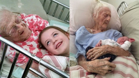101-Year-Old  holds newborn great-granddaughter in final moments her life