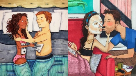 An artist draws sincere illustrations about her relationship, inspiring desire for true love