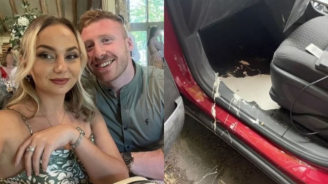 Couple says B&Q paint ruined their car when it tipped over on the way home but DIY giant refuses to pay for damage