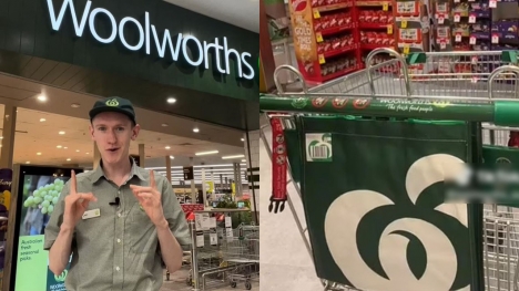 Woolworths worker sparks heated debate over what hook-on trollies are for