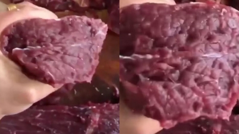 Video showing freshly cut meat SPASMING is turning people into vegetarians