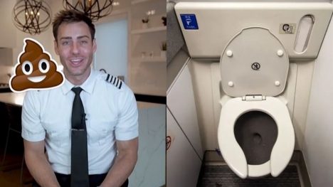Pilot reveals what happens after you flush a toilet on an airplane
