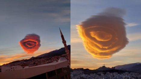 Incredible UFO-like cloud forms as spotted in the sky, leaving onlookers  amazed