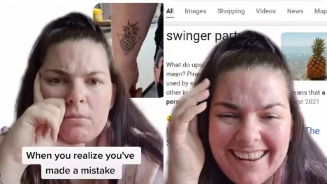 Woman regrets upside-down pineapple tattoo after realizing its true meaning