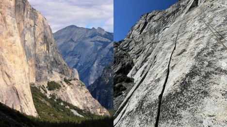 A new crack has appeared in a rock in Yosemite, and it's huge