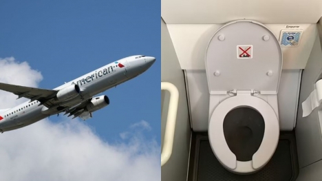 American flight attendant removed from plane after teenage girl 'found hidden camera in first class restroom on board'