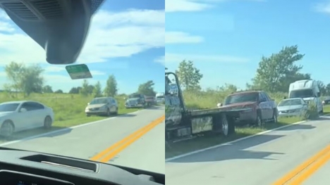 Driver stunned as dozens of cars abandoned on the side of road in Florida