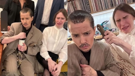 Emily Hampshire apologizes for dressing as warring exes Johnny Depp and Amber Heard in Halloween