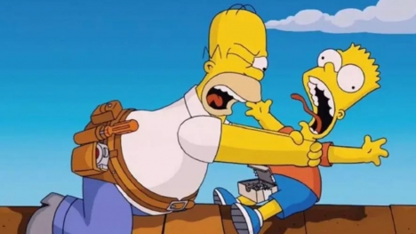 The Simpsons reveal why Homer pledges to stop strangling Bart - Fan's creation