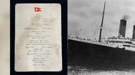 Rare Titanic first-class menu up for auction sheds