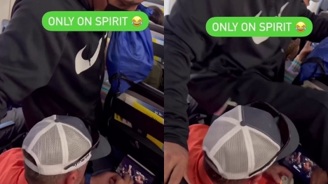 Impatient passenger caught on viral video steps over man next to seat in rush to deplane