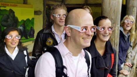 Zoo visitor given glasses designed to prevent accidental eye contact with animals