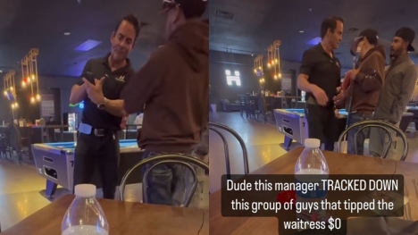 Manager sparks debate after refusing to let table without tipping a waitress on viral video 