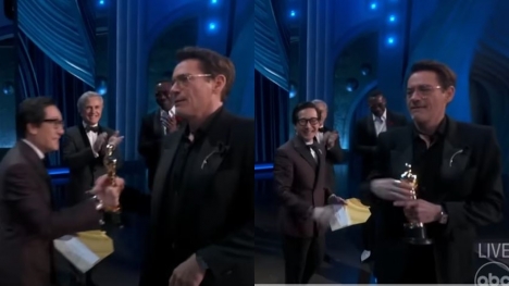 Robert Downey leaves onlookers disappointed by ignoring Ke Huy Quan while accepting Oscar