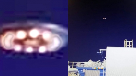 Oil rigger worker stunned after spotting two UFOs above the deck