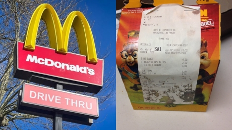 Woman stunned after showing a McDonald's meal looks like after keeping it for six years