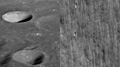 NASA's lunar orbiter captures surfboard sharpe UFO whizzing across surface moon