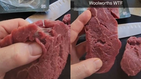 Man sparks 'meat glue' concerns in supermarket steak