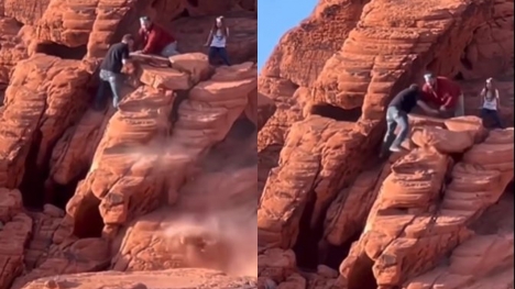 Tourist destroy 'beautiful' rock formation at National Park 